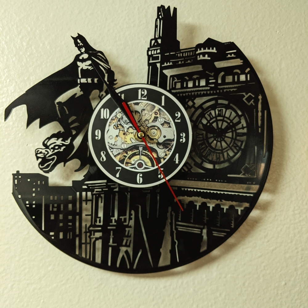 Batman Wall Clock Record Cutout